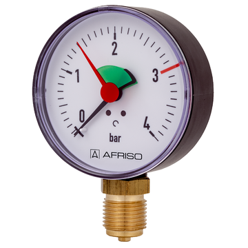 Rohrfeder-Manometer HZ für Heizung/Sanitär - AFRISO - AFRISO