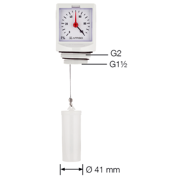 AFRISO Mechanisches Füllstandmessgerät Unimes, Anschlussgewinde G1 1/2 und G2 VOR 71400 object_image_56058imagemain_dech