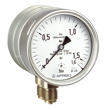 AFRISO Membranfeder-Standardmanometer MF100Dif 0/1,6bar G1/2B radial Kl.2,5 D401 SAL 60040 object_image_81968imagemain_de