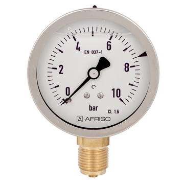 Afriso Glycerine filled Bourdon tube pressure gauges Type D7