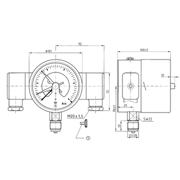 AFRISO Pressure transducers DMU 13 Vario with local display