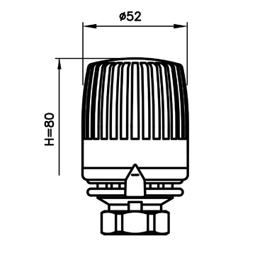 AFRISO Thermostat-Regelkopf 323 N mit 0-Stellung weiß/schwarz M30x1,5 BEF 92690 92700 92710 92720