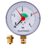 AFRISO Heizungsmanometer HZ 80 0/4bar 1/4 mit PTFE-Dichtring radial Kl.2,5 mit Ventil,EK VOR 15630