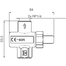 AFRISO Manometer-Druckknopfhahn Rp1/4 Muffe x Muffe, MOP5, Messing vernickelt BEF 98670