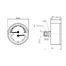 AFRISO Thermo-Manometer TM 63 20/120C 0/4bar G1/2B axial mit Ventil D211 BEF 16460