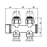 AFRISO Kombiblock 456-DP Durchgang DN15 G3/4 ÜM BEF 92920