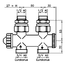 AFRISO Thermostat-Kombiblock Vario THK M Durchgang DN15 G1/2 AG BEF 92500