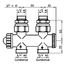 AFRISO Thermostat-Kombiblock Vario THK M Durchgang DN15 G1/2 AG BEF 92860