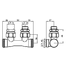 Afriso Combination blocks VarioQ-Kombi for compact radiators with valve