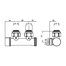 AFRISO Kombiblock 456-DP Eck DN15 G3/4 ÜM BEF 95640